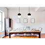 7_Elegant Lighting Ashwell 7" WIde Black and Clear Glass Mini Pendant more views