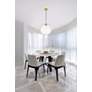 Thumbnail3 of Elegant Lighting Baxter 13 3/4" Modern Brass Clear Glass Dome Pendant more views