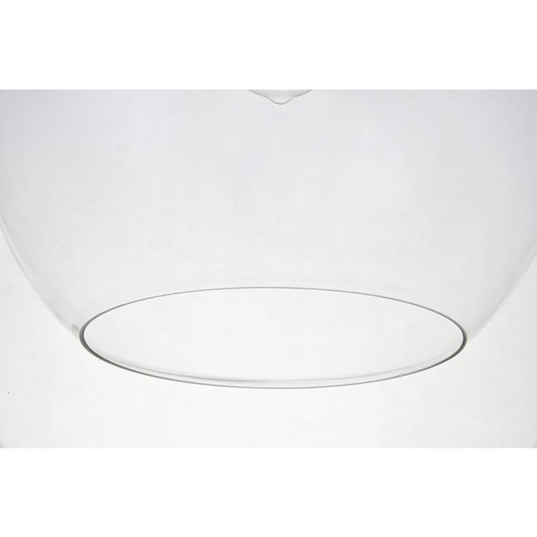 Image 5 Elegant Lighting Baxter 13 3/4" Modern Brass Clear Glass Dome Pendant more views