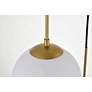 6_Elegant Lighting Baxter 18" Wide Brass Multi-Light Globe Pendant more views