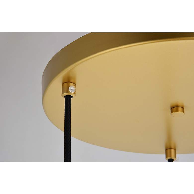Image 7 Elegant Lighting Baxter 18" Wide Brass Multi-Light Globe Pendant more views