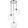 Elegant Lighting Baxter 20" Wide Chrome Multi-Light Globe Pendant