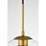 4_Elegant Lighting Baxter 21" Brass 3-Light Modern Glass Globe Pendant more views