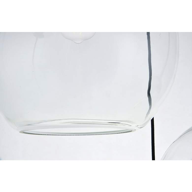 Image 4 Elegant Lighting Baxter 21" Wide Clear Glass Dome Multi-Light Pendant more views