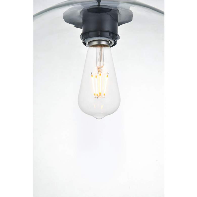 Image 5 Elegant Lighting Baxter 21" Wide Clear Glass Dome Multi-Light Pendant more views