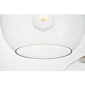 Image5 of Elegant Lighting Baxter 36" 3-Light Brass Clear Glass Linear Pendant more views