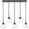 Elegant Lighting Baxter 41 3/4" 5-Light Linear Glass Globes Pendant