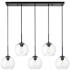 Elegant Lighting Baxter 41 3/4" 5-Light Linear Glass Globes Pendant