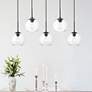 1_Elegant Lighting Baxter 41 3/4" 5-Light Linear Glass Globes Pendant