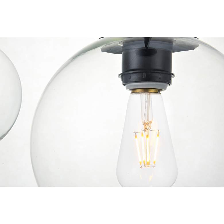 Image 5 Elegant Lighting Baxter 41 3/4" 5-Light Linear Glass Globes Pendant more views