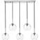 Elegant Lighting Baxter 41 3/4" Wide 5-Light Glass and Chrome Pendant