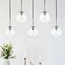 1_Elegant Lighting Baxter 41 3/4" Wide 5-Light Glass and Chrome Pendant
