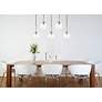 3_Elegant Lighting Baxter 41 3/4" Wide 5-Light Glass and Chrome Pendant more views