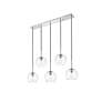 4_Elegant Lighting Baxter 41 3/4" Wide 5-Light Glass and Chrome Pendant more views