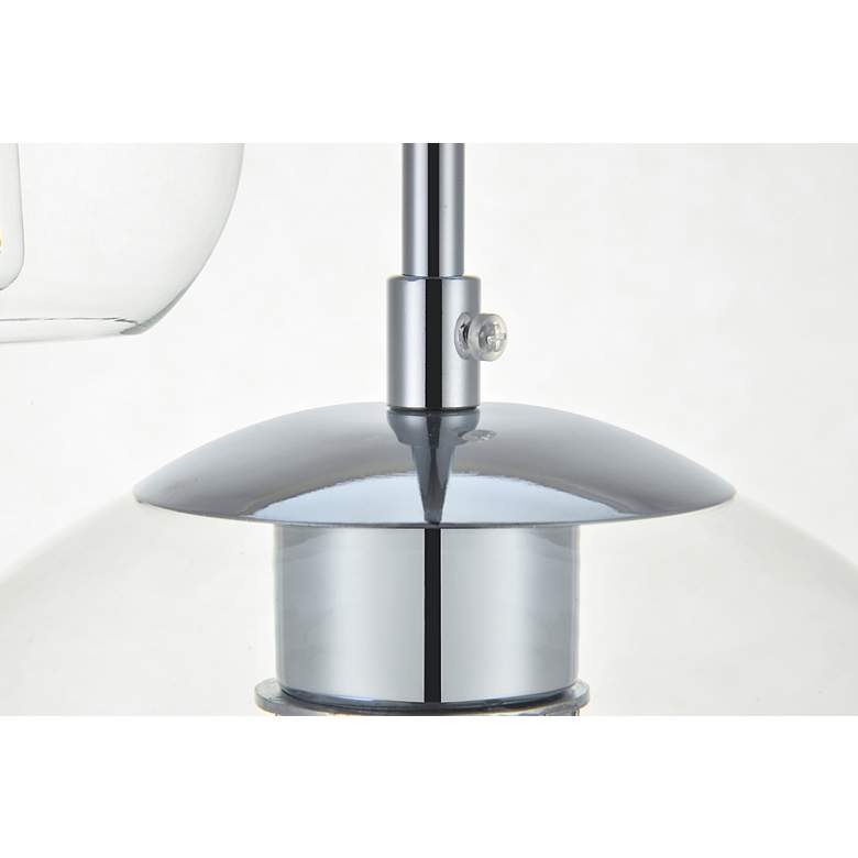 Image 5 Elegant Lighting Baxter 41 3/4" Wide 5-Light Glass and Chrome Pendant more views