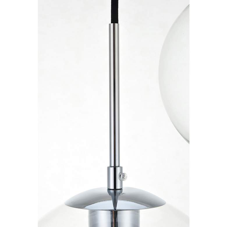 Image 6 Elegant Lighting Baxter 41 3/4" Wide 5-Light Glass and Chrome Pendant more views