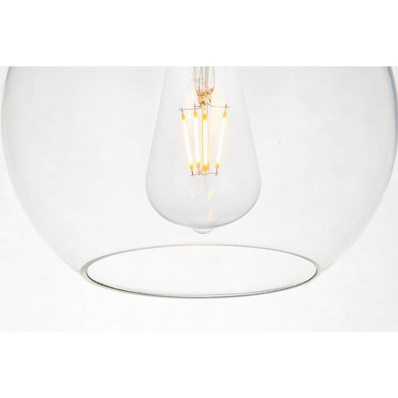 Image 7 Elegant Lighting Baxter 41 3/4" Wide 5-Light Glass and Chrome Pendant more views