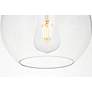7_Elegant Lighting Baxter 41 3/4" Wide 5-Light Glass and Chrome Pendant more views