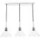 Elegant Lighting Clive 34 1/2" Chrome Bubble Glass Multi-Light Pendant