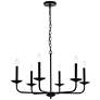 3_Elegant Lighting Cohen 30" Wide Black 6-Light Candelabra Chandelier