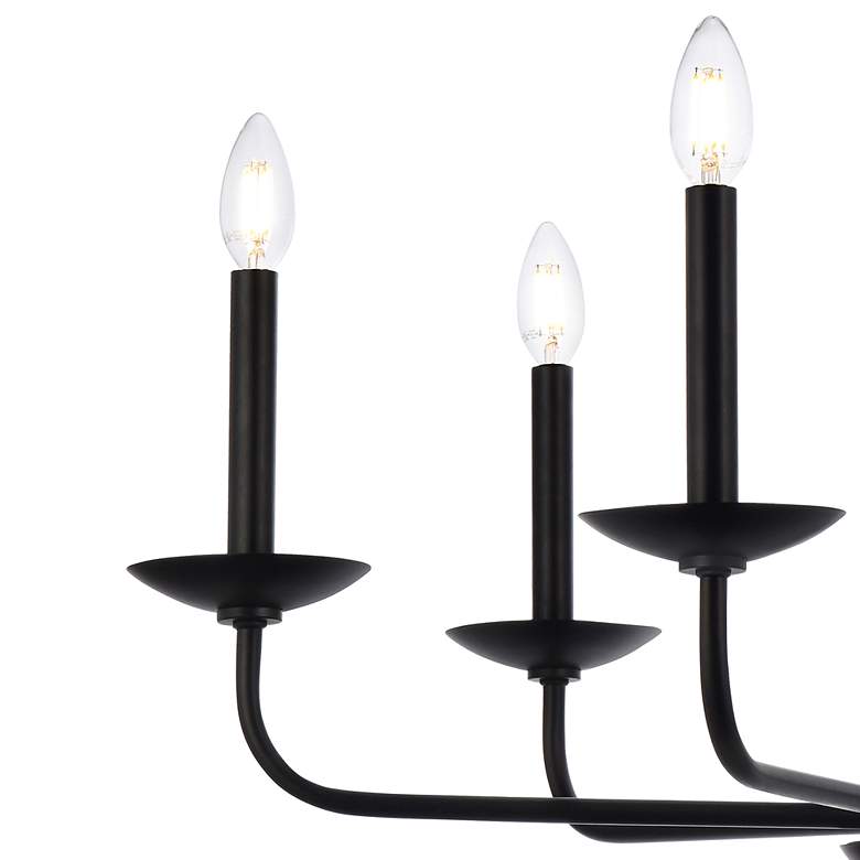 Image 4 Elegant Lighting Cohen 30" Wide Black 6-Light Candelabra Chandelier more views