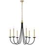 3_Elegant Lighting Cohen 36" Black and Brass Candelabra Chandelier