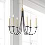 2_Elegant Lighting Cohen 36" Black and Brass Candelabra Chandelier