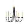 5_Elegant Lighting Cohen 36" Black and Brass Candelabra Chandelier more views