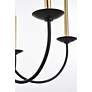 7_Elegant Lighting Cohen 36" Black and Brass Candelabra Chandelier more views