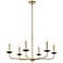 Elegant Lighting Cohen 36" Black and Brass Candelabra Chandelier