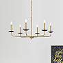 1_Elegant Lighting Cohen 36" Black and Brass Candelabra Chandelier