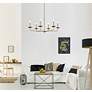 3_Elegant Lighting Cohen 36" Black and Brass Candelabra Chandelier more views