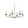 4_Elegant Lighting Cohen 36" Black and Brass Candelabra Chandelier more views