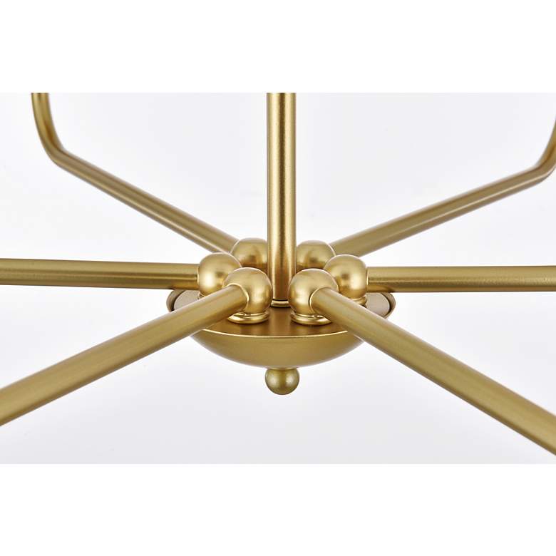 Image 5 Elegant Lighting Cohen 36" Black and Brass Candelabra Chandelier more views