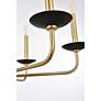 6_Elegant Lighting Cohen 36" Black and Brass Candelabra Chandelier more views