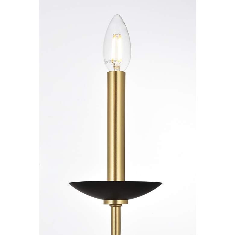 Image 7 Elegant Lighting Cohen 36" Black and Brass Candelabra Chandelier more views