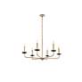 Elegant Lighting Cohen 36" Black and Brass Candelabra Chandelier