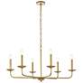 3_Elegant Lighting Cohen 36" Brass Finish Pendant Chandelier