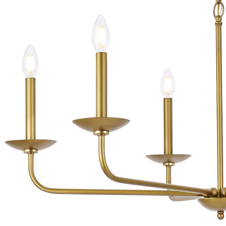 Image 4 Elegant Lighting Cohen 36" Brass Finish Pendant Chandelier more views