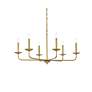 5_Elegant Lighting Cohen 36" Brass Finish Pendant Chandelier more views