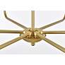 6_Elegant Lighting Cohen 36" Brass Finish Pendant Chandelier more views