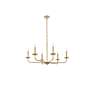 Elegant Lighting Cohen 36" Brass Finish Pendant Chandelier in scene
