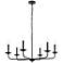 Elegant Lighting Cohen 36" Wide Black 6-Light Candelabra Chandelier