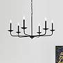 2_Elegant Lighting Cohen 36" Wide Black 6-Light Candelabra Chandelier