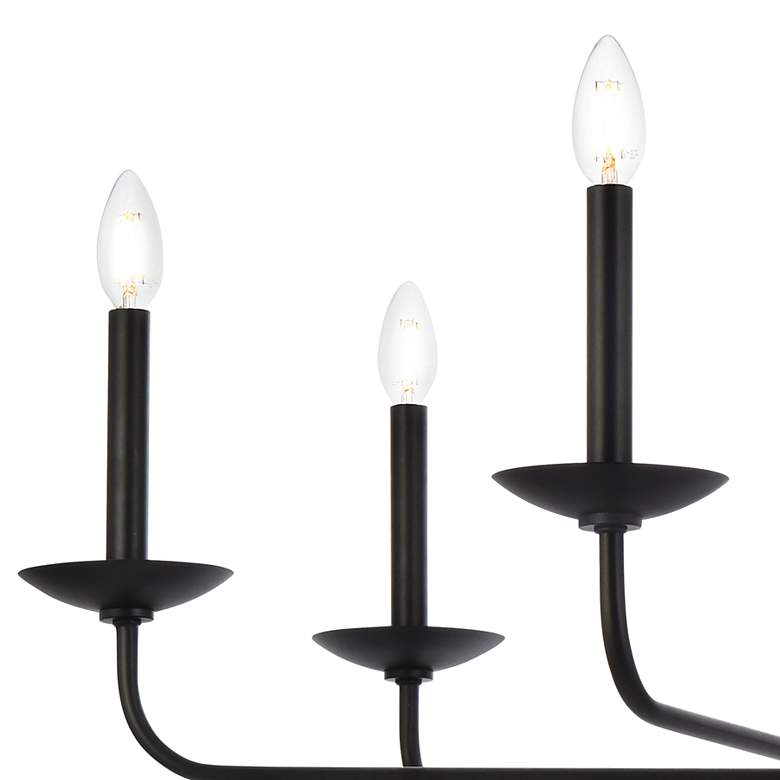 Image 4 Elegant Lighting Cohen 36" Wide Black 6-Light Candelabra Chandelier more views