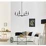 4_Elegant Lighting Cohen 36" Wide Black 6-Light Candelabra Chandelier more views