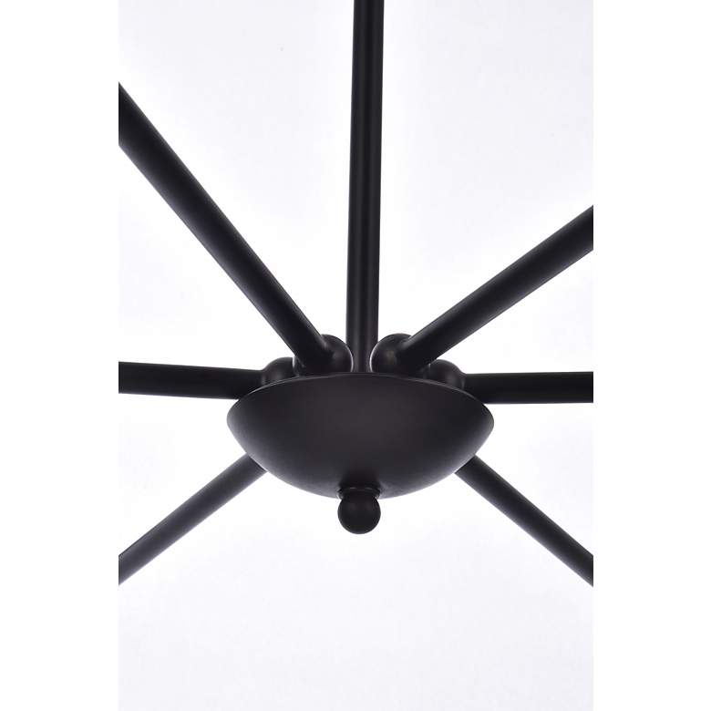 Image 6 Elegant Lighting Cohen 36" Wide Black 6-Light Candelabra Chandelier more views