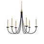 4_Elegant Lighting Cohen 42" Black and Brass Candelabra Arm Chandelier more views