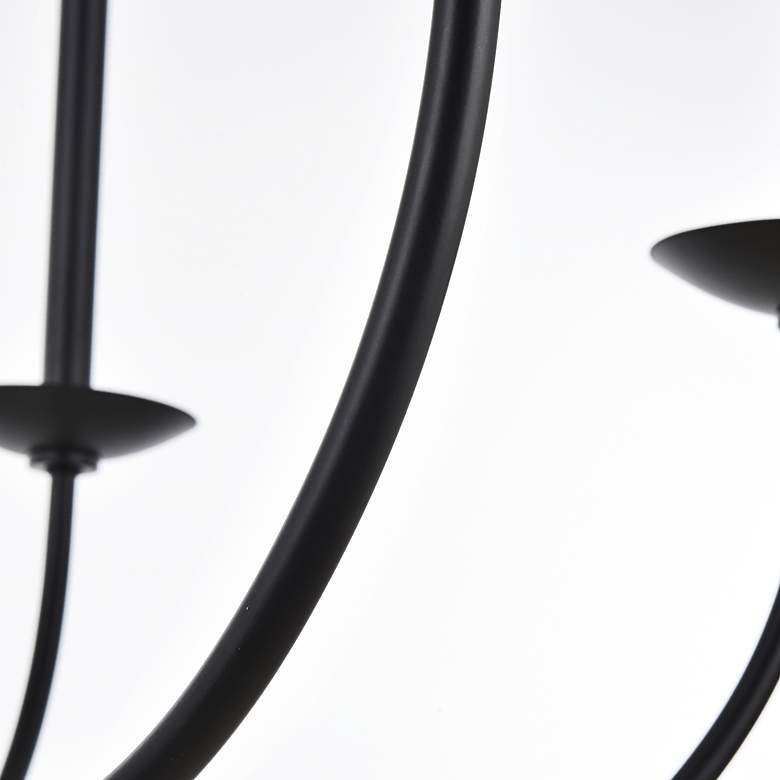 Image 5 Elegant Lighting Cohen 42" Black Finish Candelabra Arm Chandelier more views