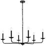 3_Elegant Lighting Cohen 42" Wide Black 6-Light Chandelier